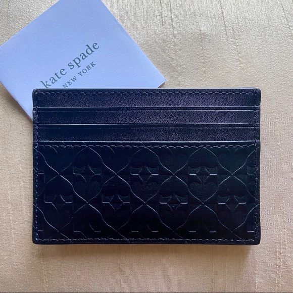 Kate Spade Penn Place Embossed Graham Card Holder - Picture 5 of 5